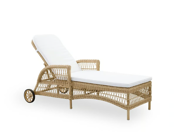 DAISY - Aluminium and ArtFibre sunbed with castors by Sika Design - view 2